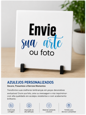 Azulejo Personalizado com Foto, Arte ou Frase – Envie sua Imagem