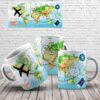 Caneca Mapa Mundi Vintage | Presente para Quem Ama Viajar - Modelo 02