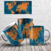 Caneca Mapa Mundi Vintage | Presente para Quem Ama Viajar - Modelo 04