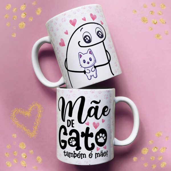 009 Caneca Personalizada Mãe de Gato – "Mãe de Gato Também é Mãe"