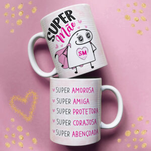 Caneca Personalizada Super Mãe – Presente Criativo para o Dia das Mães