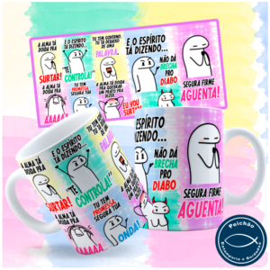 Caneca Cristã "Segura Firme, Aguenta!" – Mensagem de Fé e Esperança
